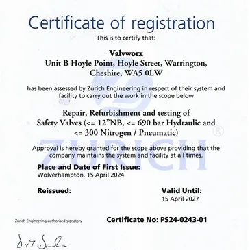 Zurich Approved Certification